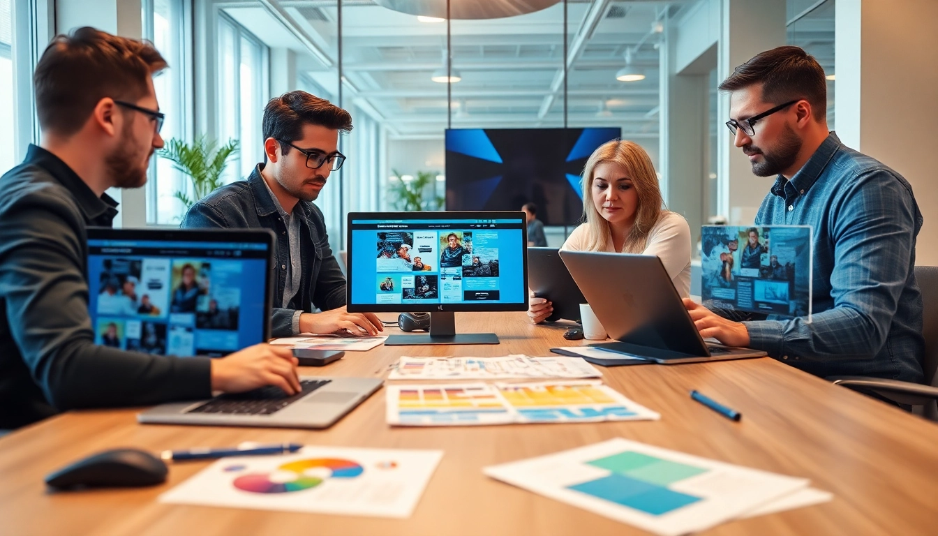 Engage with top edmonton web design professionals during a collaborative project session.