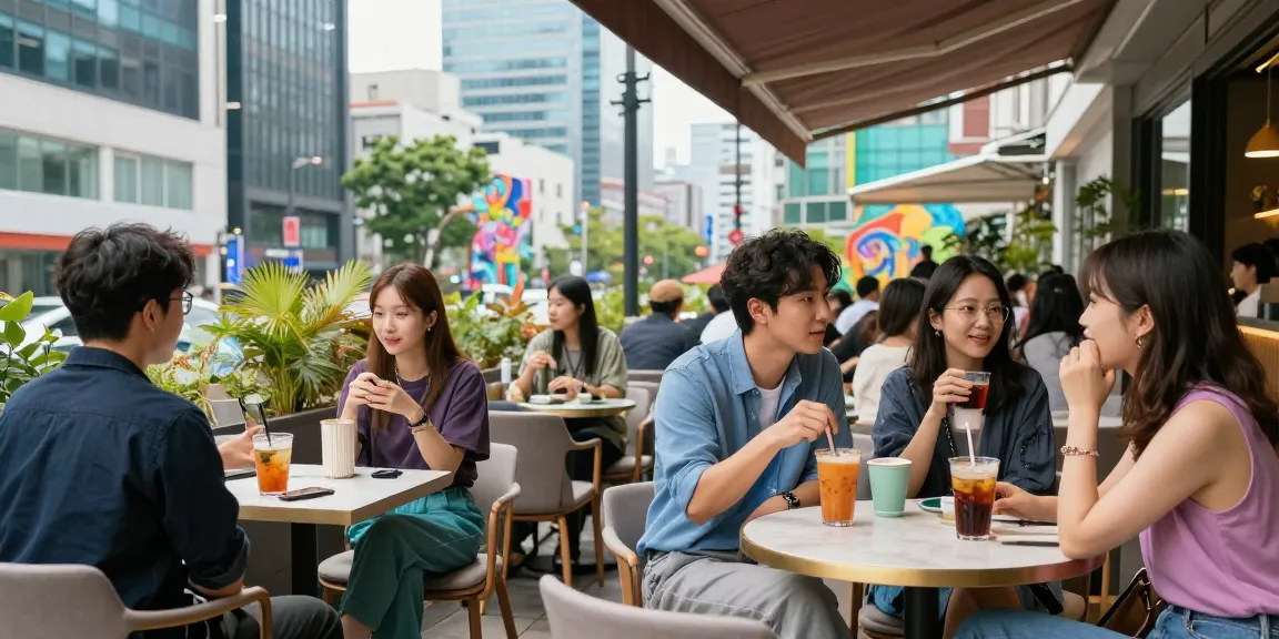 강남 세이렌과 함께하는 도심 카페에서의 활기찬 만남