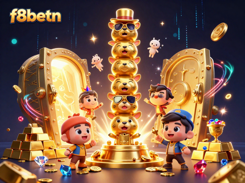 Win big with f8betn in an engaging 3D casino scene filled with treasures and excitement.