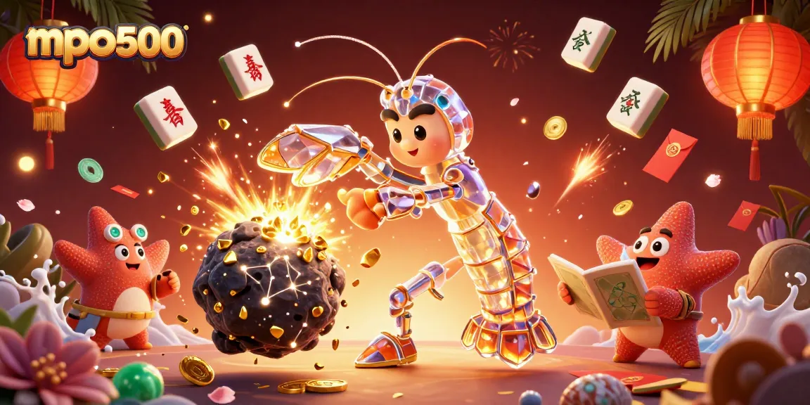 Engage in exciting gaming adventures with mpo500, featuring dynamic 3D characters and vibrant casino elements.