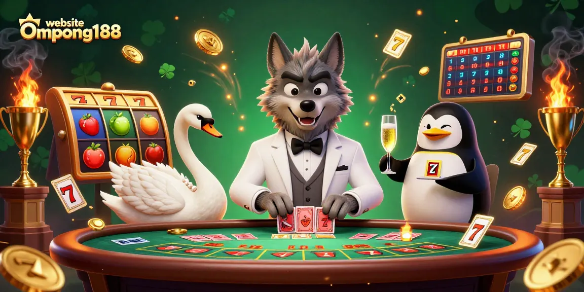 Menerapkan strategi menang di website Ompong188 dengan ilustrasi kasino 3D yang menarik.