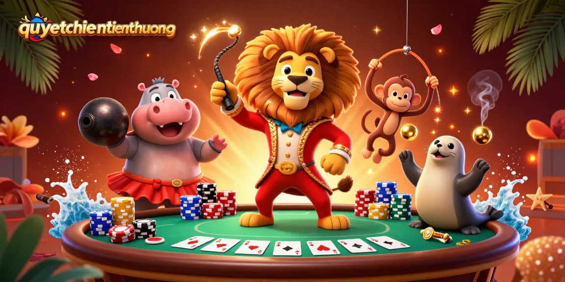Experience the thrill of quyetchientienthuong with a dynamic casino scene featuring vibrant characters and rich gaming elements.