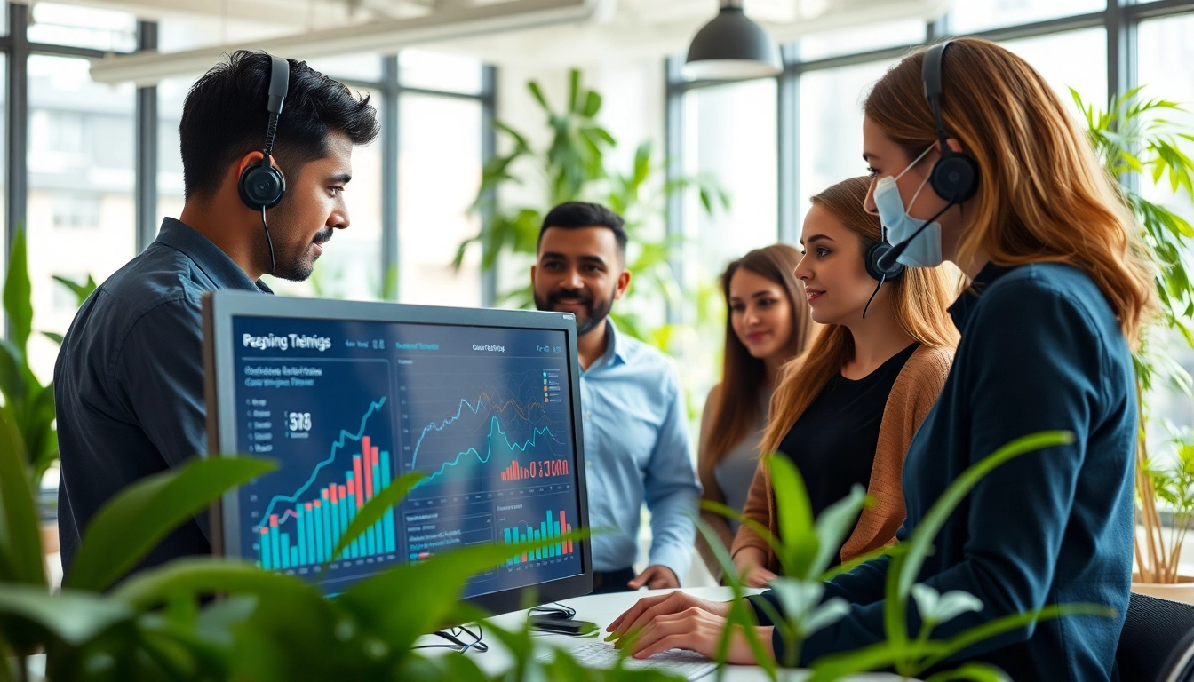 Providing effective small business IT support London services with a collaborative team in a modern office.