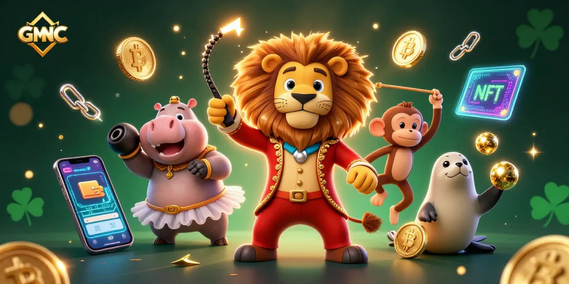 Experience the excitement of GMNC through a vibrant casino-themed digital circus scene.
