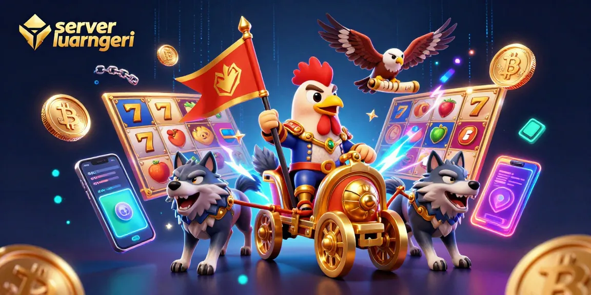 Engage in thrilling action on server luar negeri's dynamic slot games with exciting visuals and crypto elements.