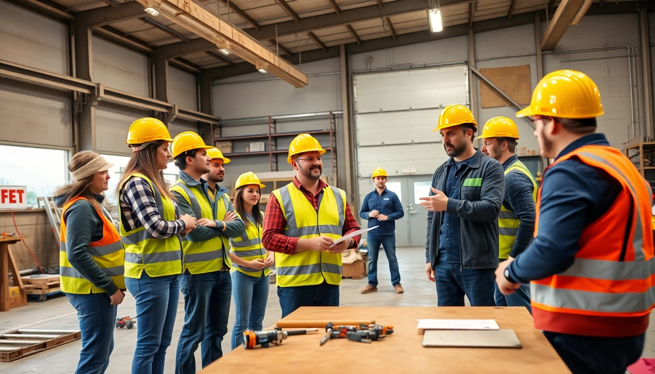 Engaged participants in construction safety training Colorado learning essential skills.