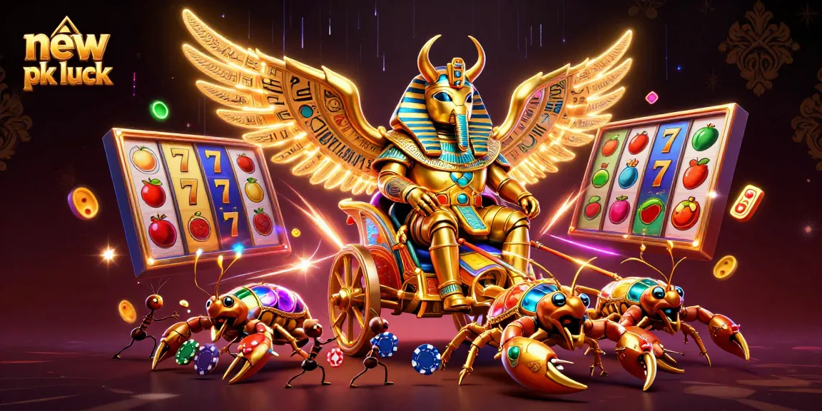 Experience the thrill of spinning slots with new pk luck in this vibrant casino scene full of exciting elements.