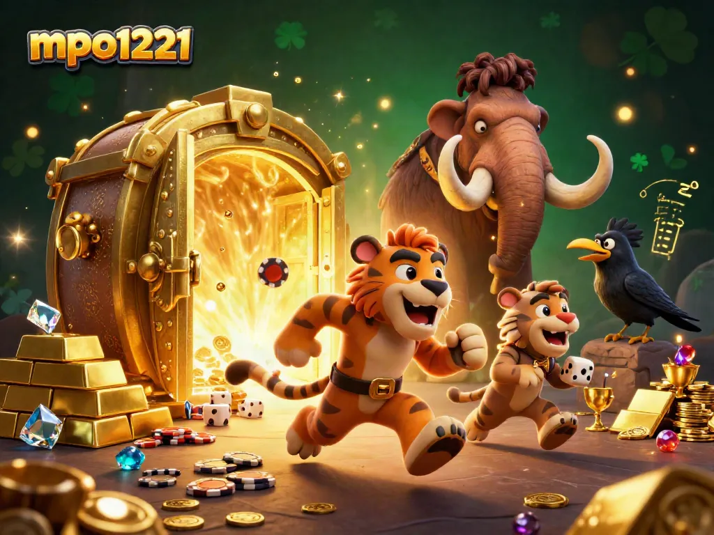 Spin to win at mpo1221 with dynamic prehistoric casino action featuring unique characters and treasures.