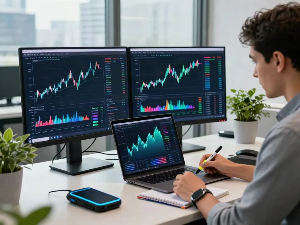 Dynamic trading workspace with cryptocurrency market data and analysis tools showcasing 量化交易数据接口 for real-time insights.