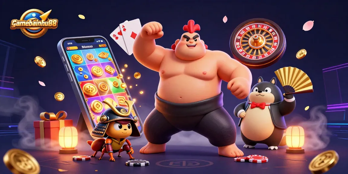 Engage in thrilling gameplay with gamebainohu88 featuring dynamic 3D characters and vibrant casino elements.
