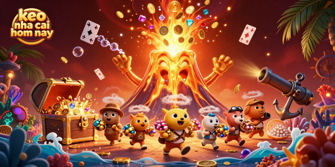 Experience thrilling moments with keo nha cai hom nay as golden treasures erupt in a vibrant casino scene.