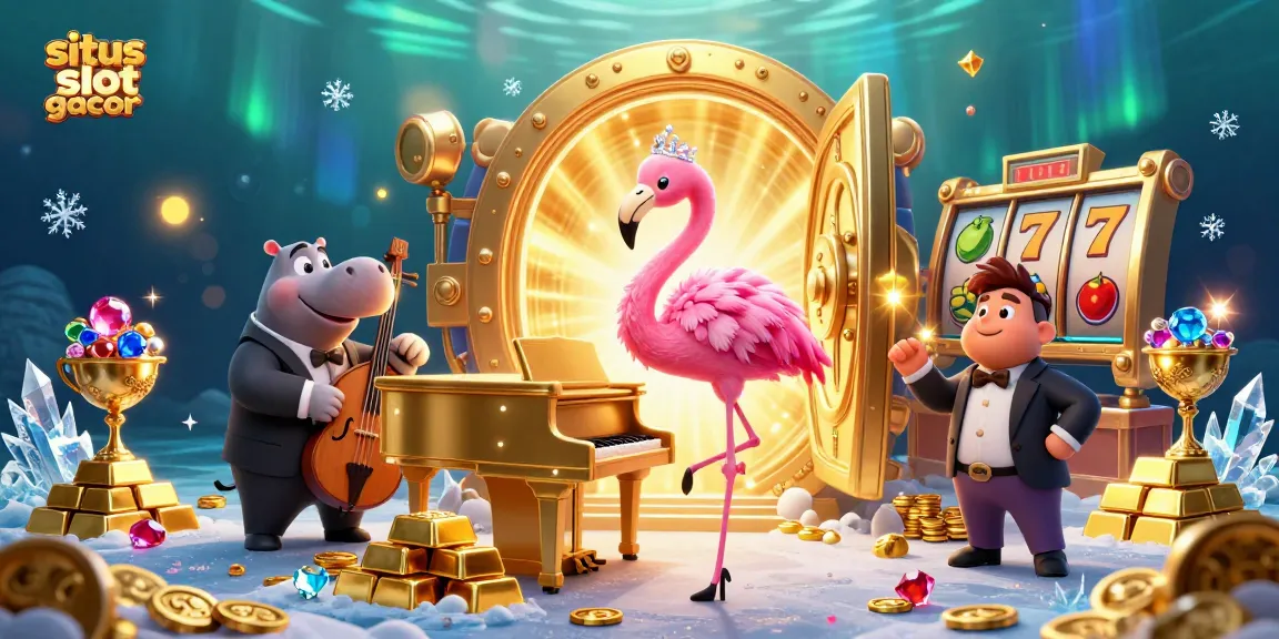 Menangkan jackpot dengan bermain di situs slot gacor, dikelilingi oleh simbol keberuntungan dan glamor kasino.