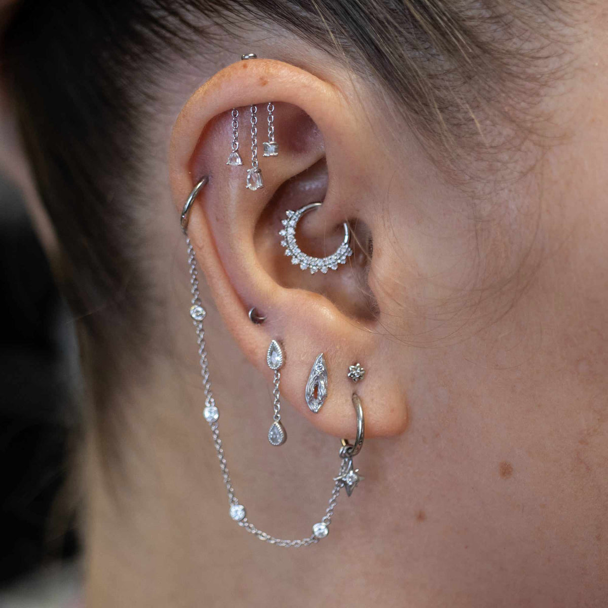 Diamond gold hoop earrings | Crafted Elegance in Gold and Diamonds