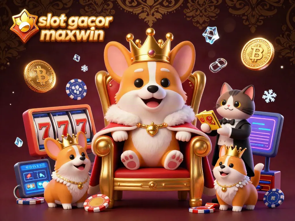 Experience the excitement of slot gacor maxwin with this dynamic 3D illustration featuring charming characters and vibrant casino elements.