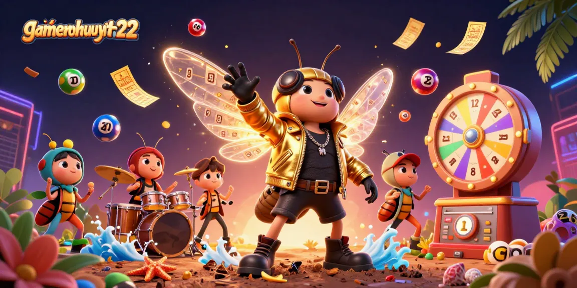 Experience the excitement at gamenohuuytin22 with vibrant lottery elements and dynamic characters.