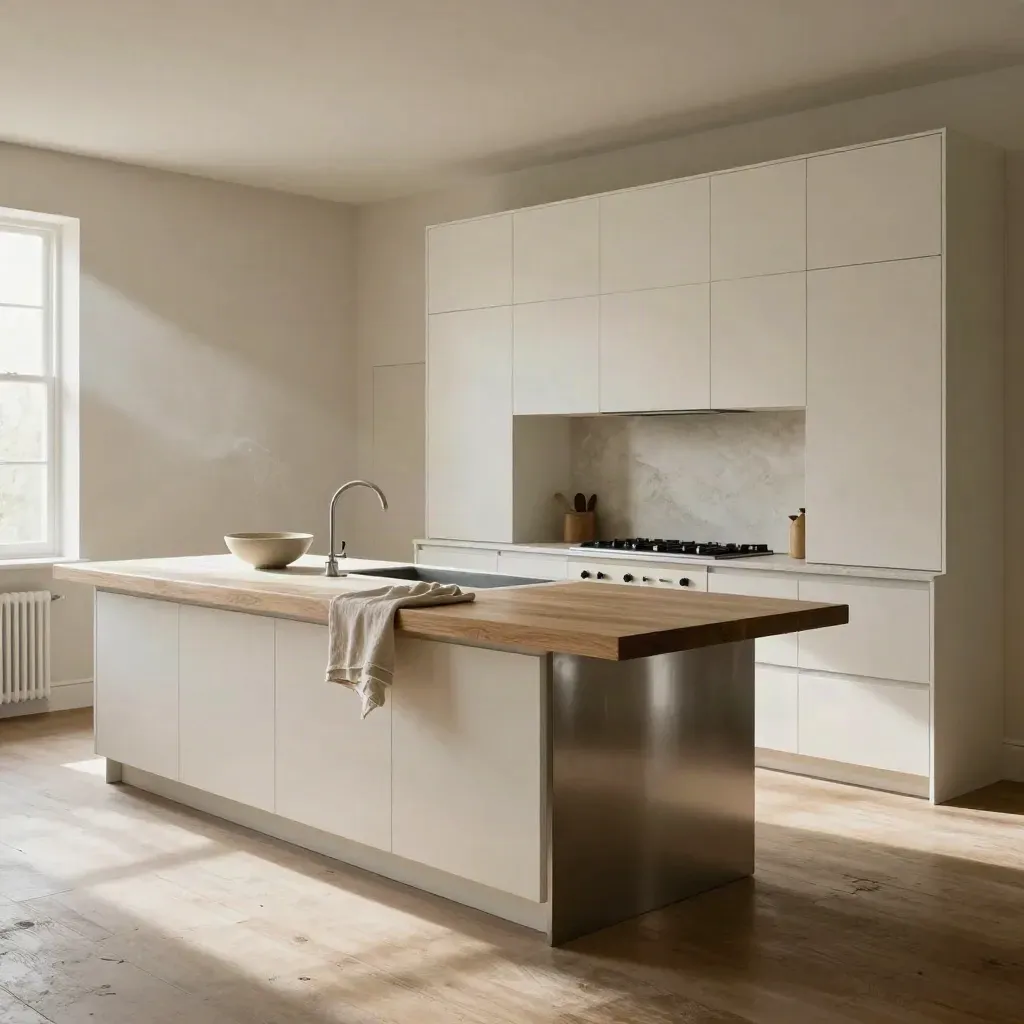 Bespoke U-shaped kitchen reveal with island, pantry tower and daylight