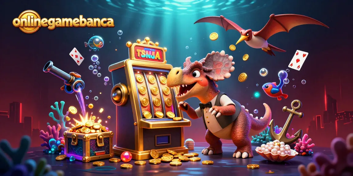 Experience the thrill of onlinegamebanca with a vibrant casino scene featuring characters and dynamic elements.
