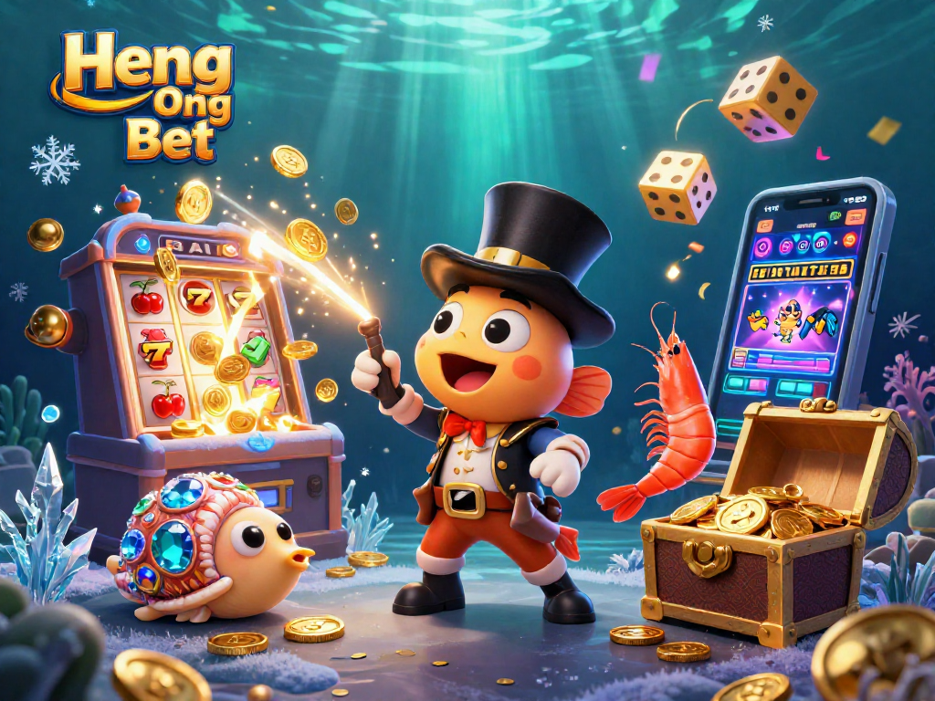 Experience jackpot thrills with Heng Ong Bet's vibrant underwater casino world.