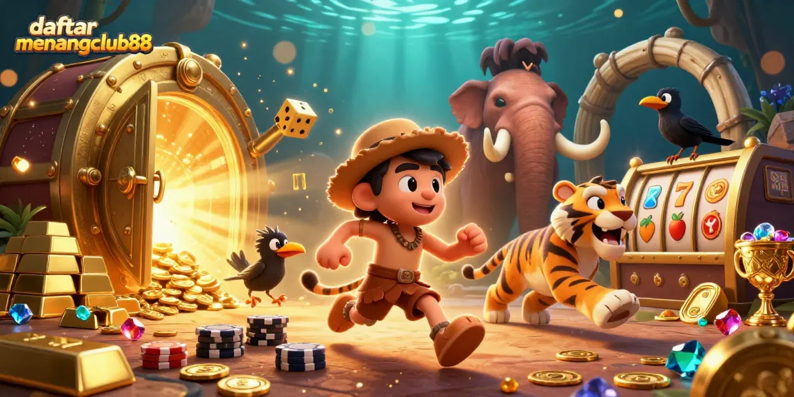 Engage in thrilling gameplay at daftar menangclub88, featuring vibrant casino elements and dynamic characters.