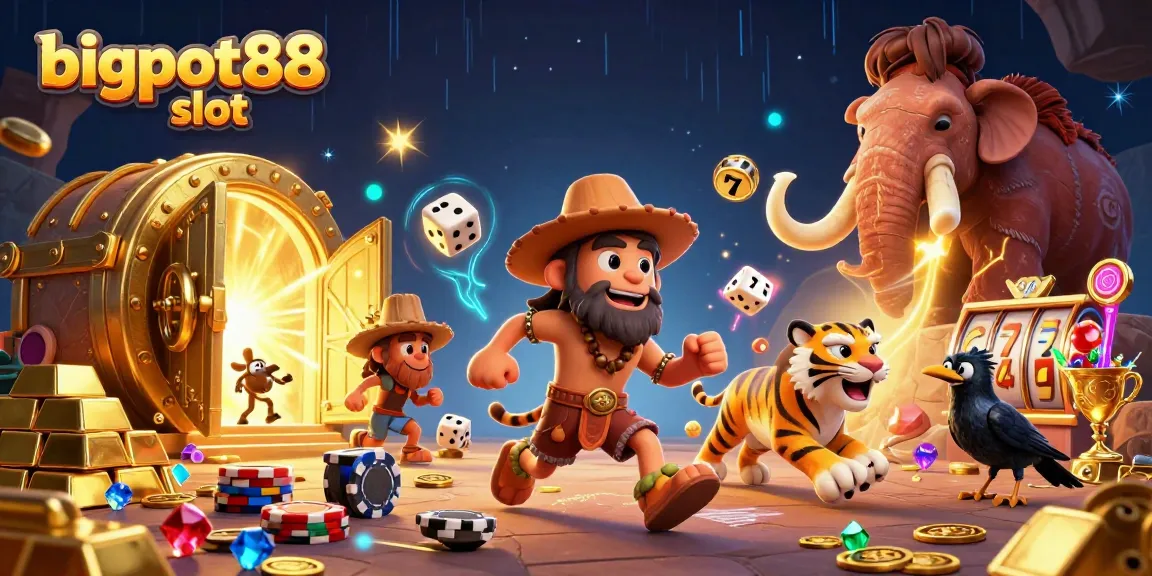 bigpot88 slot menawarkan pengalaman kasino prasejarah yang penuh gemerlap kekayaan dengan teman-teman lucu.