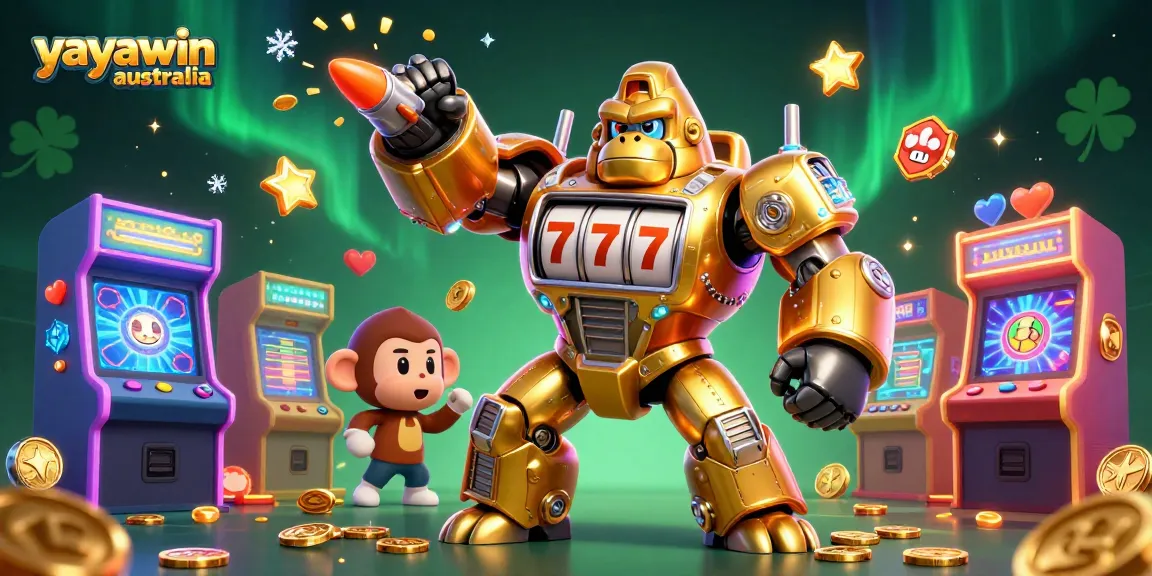 Experience the thrill of yayawin australia with vibrant 3D casino action featuring a dynamic gorilla mech.