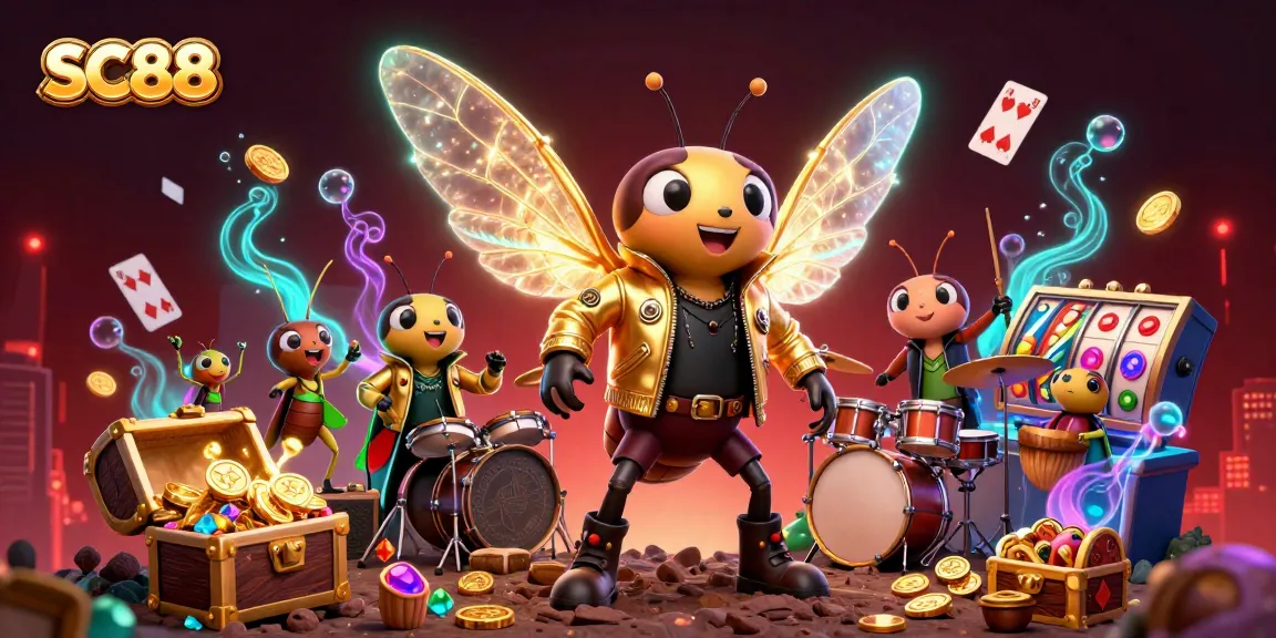 SC88 brings the thrill of a vibrant casino scene with animated rock star characters and dynamic game elements.