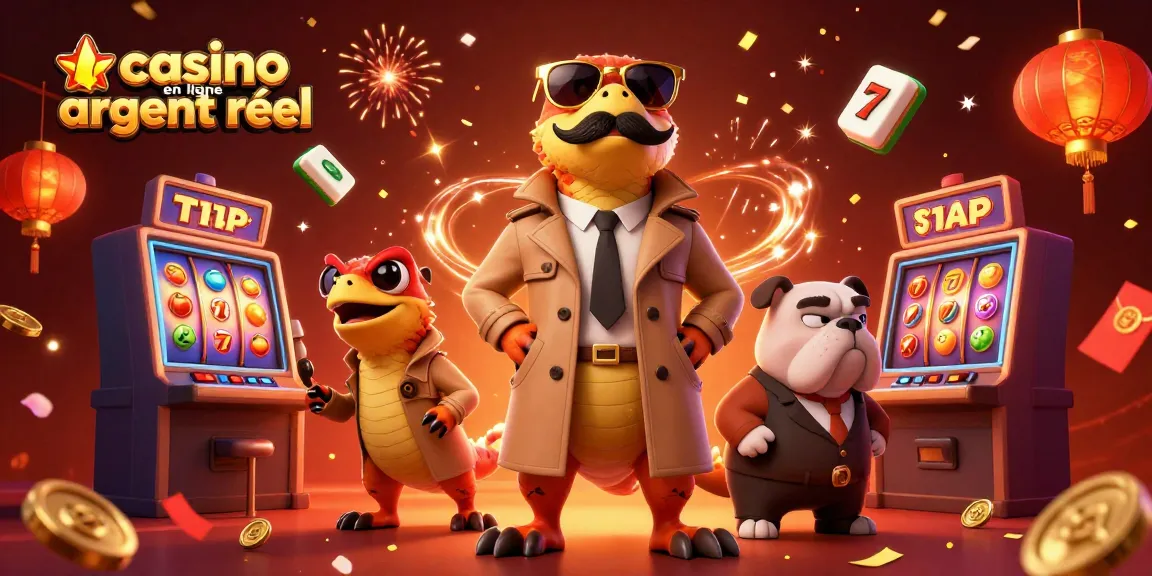 Jouez au casino en ligne argent réel avec trois raptors déguisés dans une illustration dynamique.