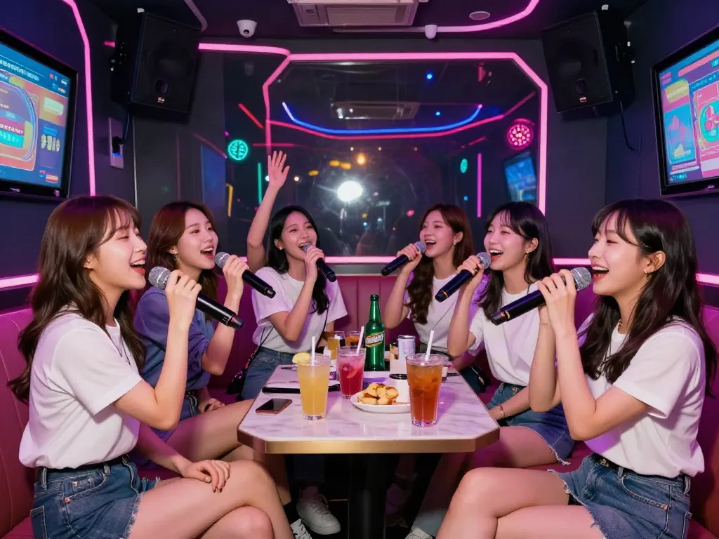 강남 달리는토끼에서 즐거운 노래를 부르는 친구들 모습