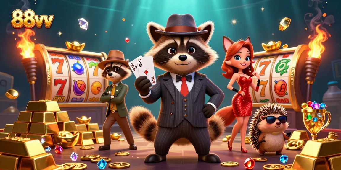 Experience thrilling slots and jackpots with 88vv surrounded by dazzling treasures and charismatic characters.
