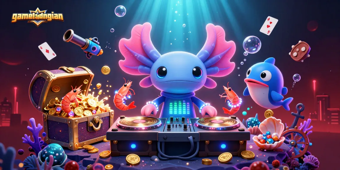 Play exciting games on gamebaidangian with vibrant neon characters and underwater treasures.