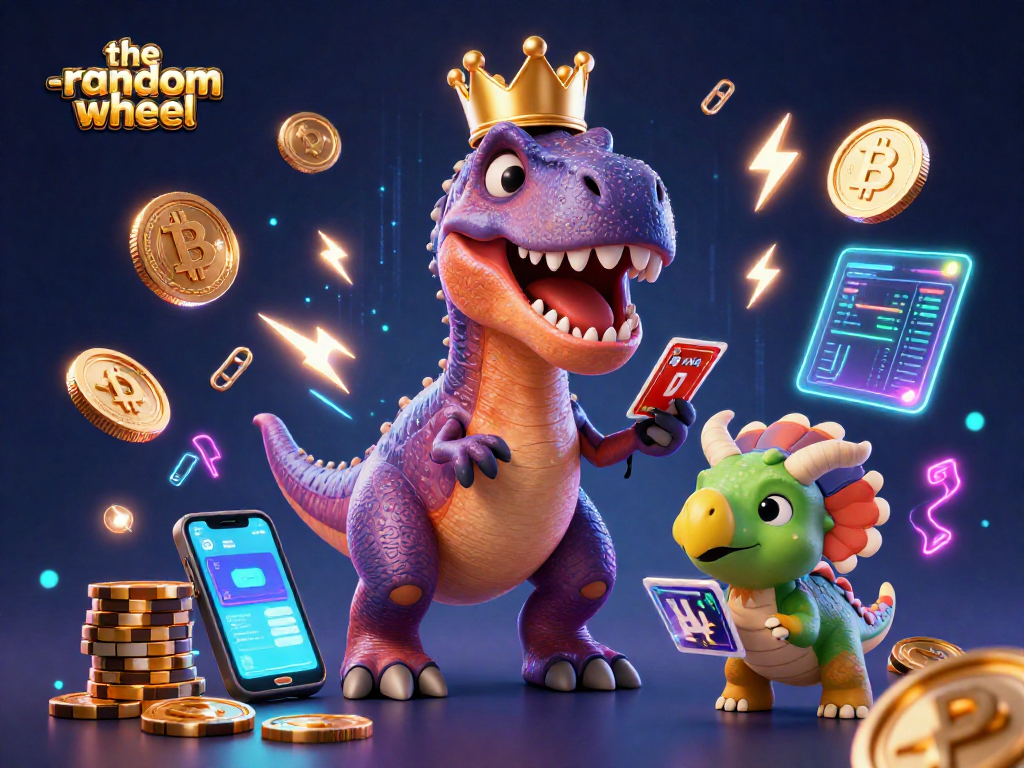 Spin with the-random-wheel for exciting wins in this playful dinosaur-themed casino scene.