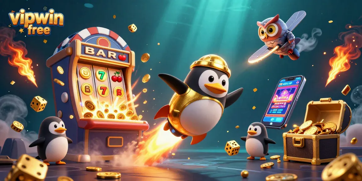 Win big with vipwin free as golden penguin zooms through cosmic casino