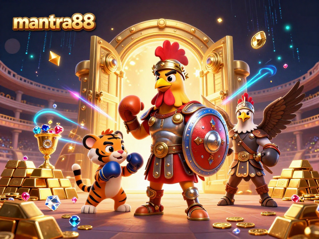 Experience thrill with mantra88's dynamic slot adventures featuring roosters and treasures.