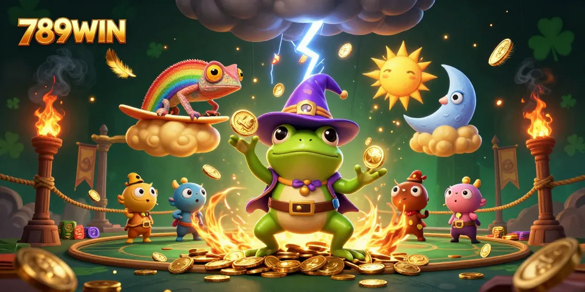 Enjoy thrilling wins at 789WIN with golden coins and vibrant casino action in a dynamic 3D scene.