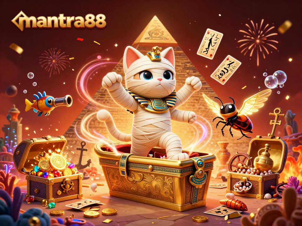 Experience the exhilarating triumph of mantra88's online casino games amidst dynamic treasures and adventure.