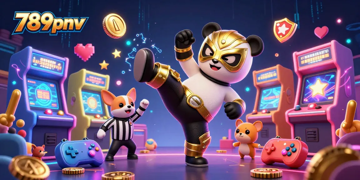 Feel the thrill of winning at 789pnv with a vibrant cartoon casino scene featuring animated characters and 3D gaming elements.