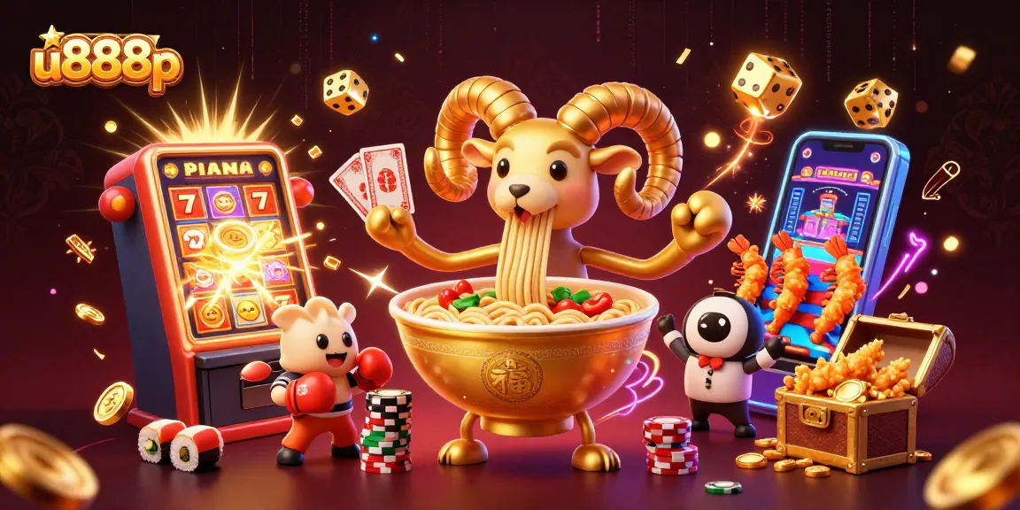 Engage with u888p's vibrant online gaming experience featuring dynamic characters and bursting jackpot elements.
