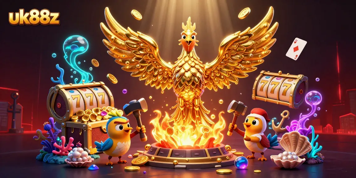 Engage with uk88z’s dynamic slots and casino adventures in a vibrant underwater theme.