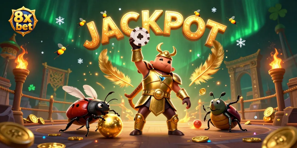 Experience thrilling wins with 8x bet at a dynamic 3D casino illustration featuring victory and excitement.