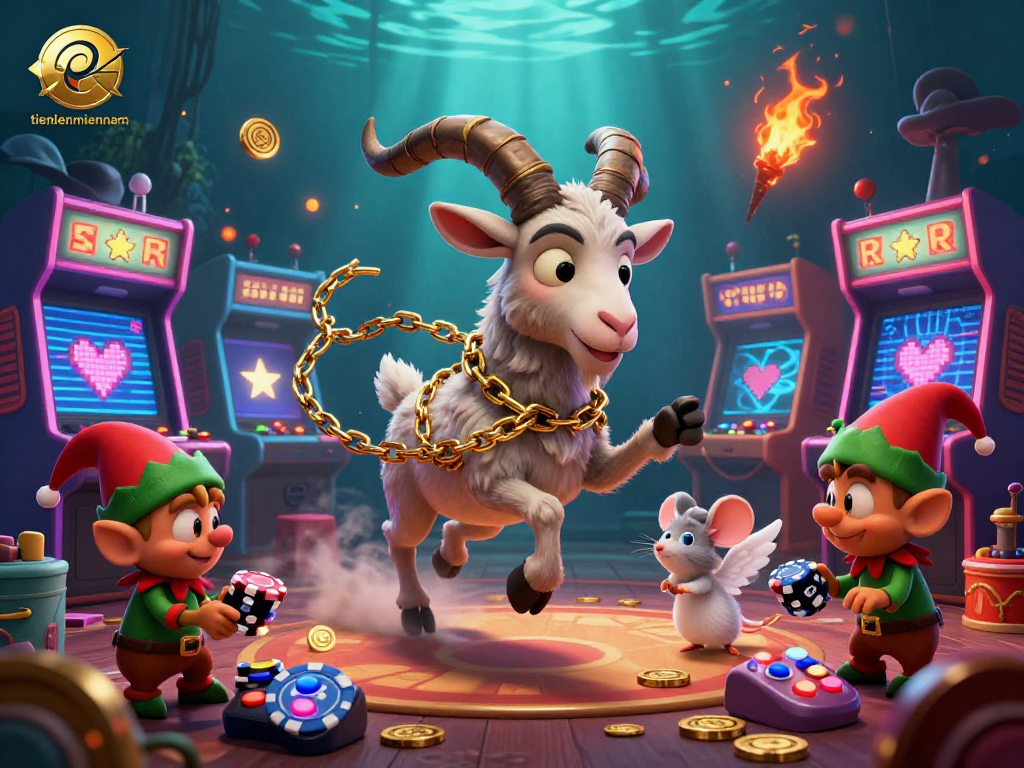 Engage with the festive thrill of tienlenmiennam at a vibrant holiday-horror casino scene.