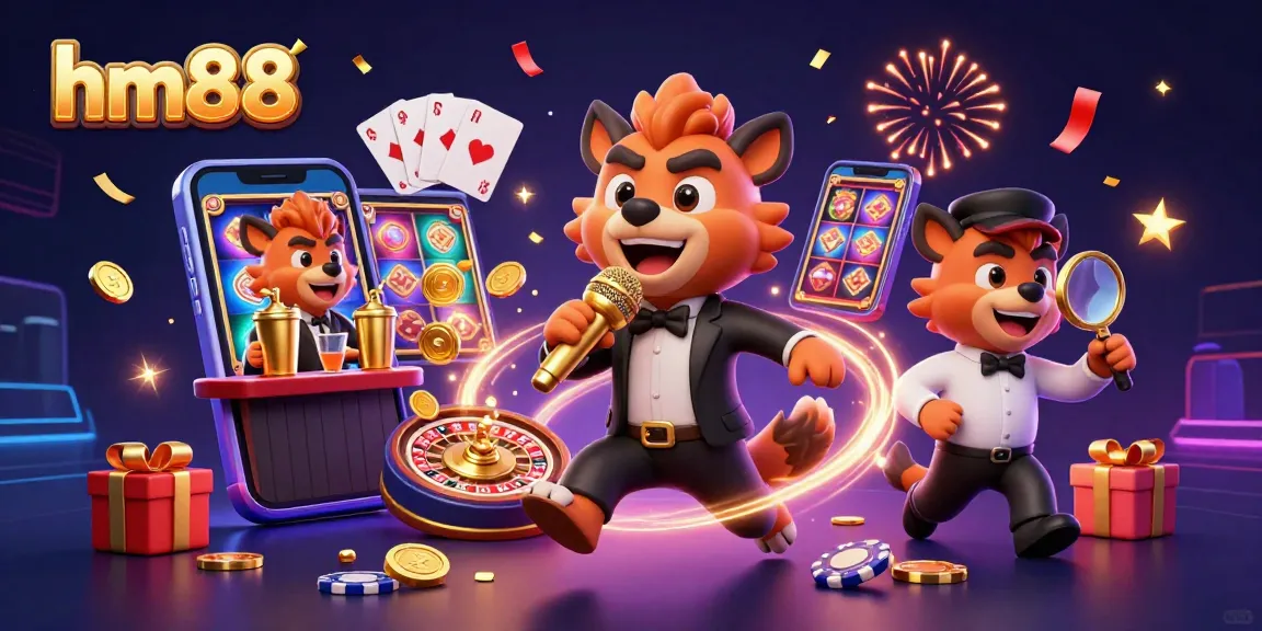 Experience thrilling gameplay at hm88 casino featuring hyenas in a vibrant comedy scene.