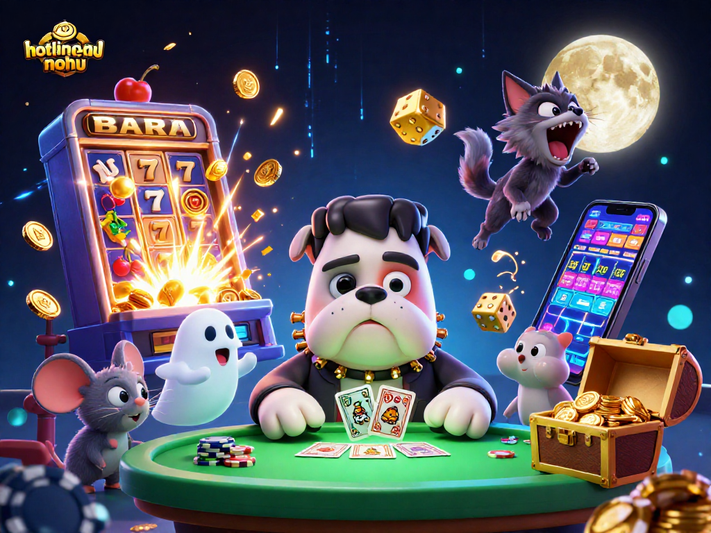 Experience thrilling gameplay in hotline-nohu as characters engage in a vibrant casino battle.