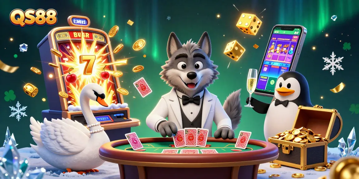 Experience thrilling excitement at QS88 casino with vibrant characters and dynamic gaming elements.