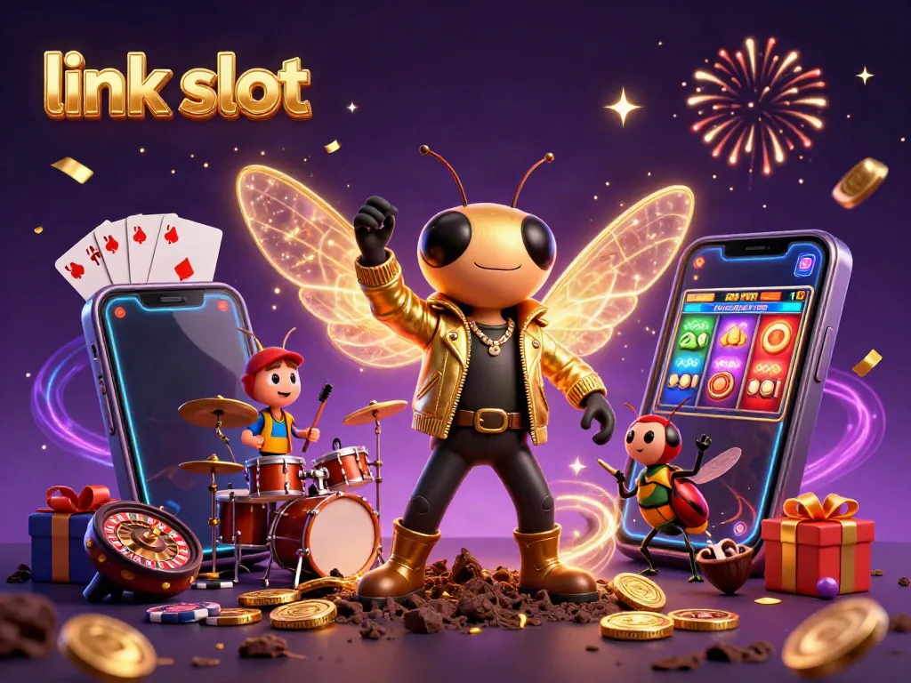 Slot link yang menarik dengan cicada rock star dan elemen kasino meriah